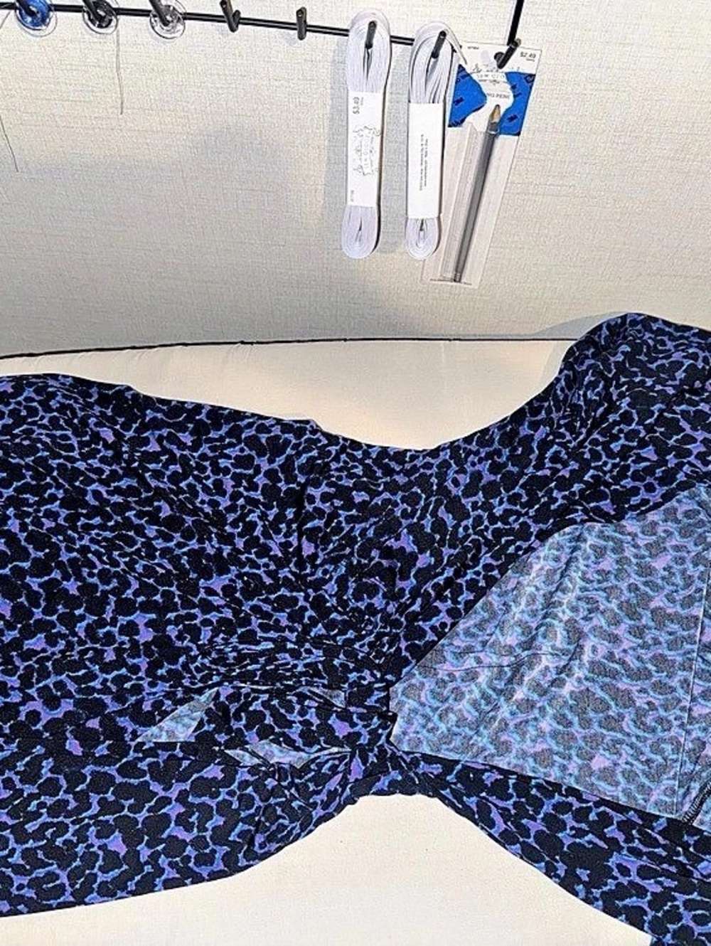 BCBGMAXAZRIA Animal Print Mini Dress in Blue & Purple Like New